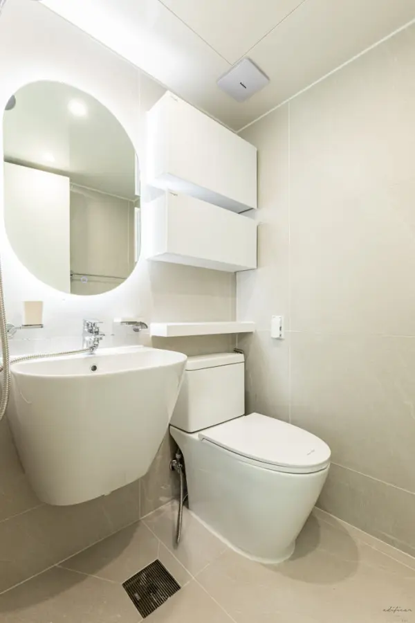 베이지톤 미니멀 욕실 인테리어 두산아파트